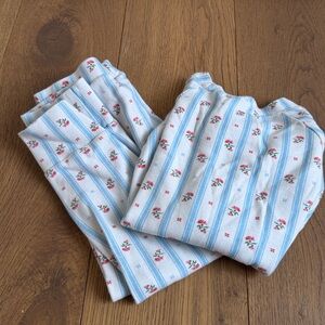 Hill House Blue and Red Floral Striped pajamas